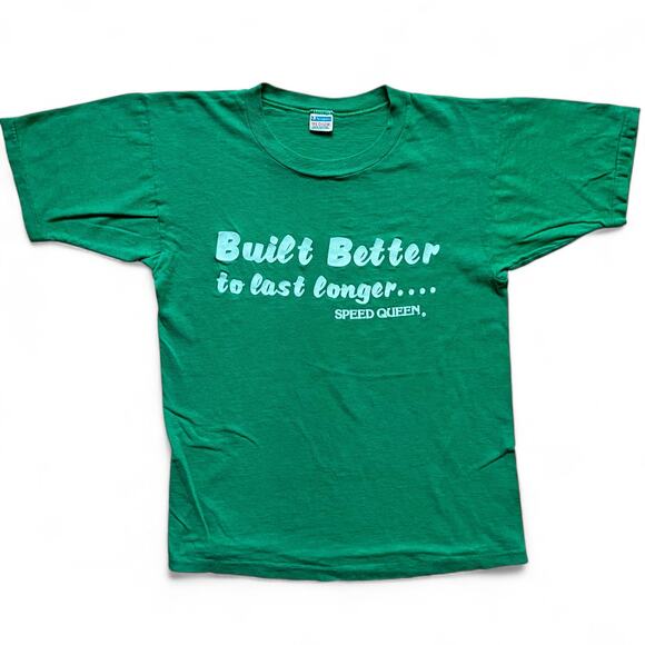 Vintage 70s Champion Built Better to Last Longer Speed Queen T Shirt Single M - Picture 4 of 9